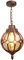 Retro Außen Hängelleuchte Rund Rot Bronze Pendellampe Wasserdichter IP54 E27 Höhenverstellbar Hängelampe Aluminium/Glas Garten Villa Flur Grape Rack Balkon Dekorative Pendelleuchte 18 * 33cm