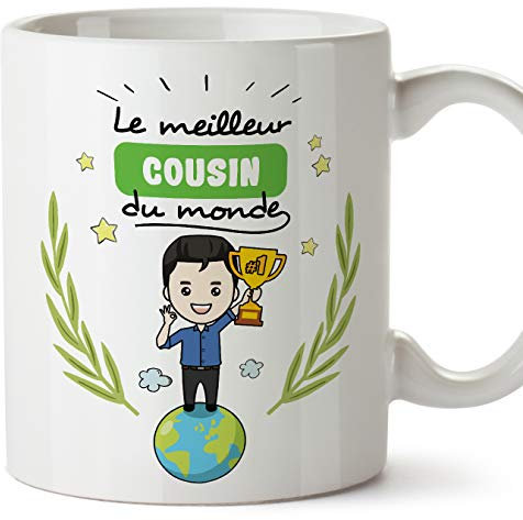 MUGFFINS Mug/Tasse Cousin -Famille Monde -Idées Cadeaux Drôles -Tasses de Café/Thé
