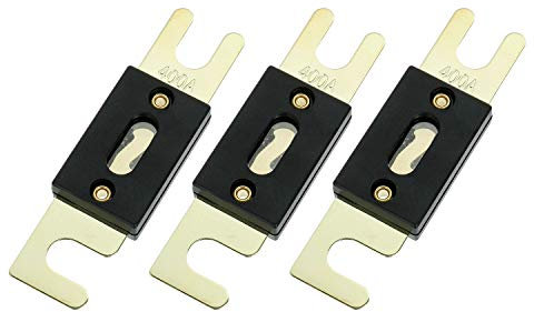 BOJACK 400 Amp 32 VDC ANL Flachsicherungen für Auto-Audio- und Videosystem (Packung mit 3 Stück)