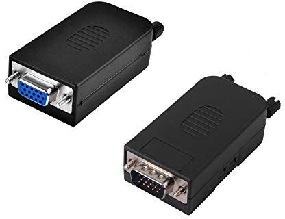 euroharry DB15 VGA Hembra + Macho D-Sub 3 Filas 15 Pines Conector de Terminal de ruptura
