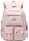 Makukke Middle School Backpacks for Teen Girls - kawaii Anime Kids Bookbags Women Casual Daypack (Pink)