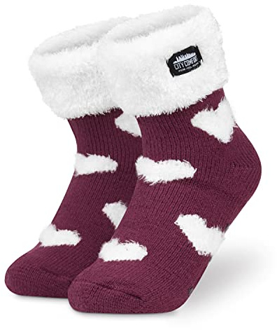 CityComfort Slipper Socks Women Teenagers - Fluffy Socks Non Slip Warm Fleece One Size Lounge Wear - Gifts for Women