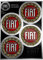 Fiat 21217 Offizielles Aufkleber 4 Logo Rot, Durchmesser 48 mm