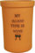 Terracotta winecooler, Made in England, My Blood Type is Wine by Henry Watson.