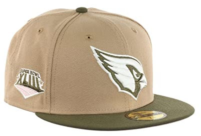 New Era Arizona Cardinals NFL Superbowl XLIII Sidepatch Camel Olive 59Fifty Basecap - 7 5/8-61cm (XL)