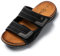 JOMIX Ciabatte Uomo Estive Eco-Pelle Cuoio a Strappo Doppia Fascia Pantofole Eleganti Casa Mare Spiaggia Piscina SU8713-1 (Nero, 40)