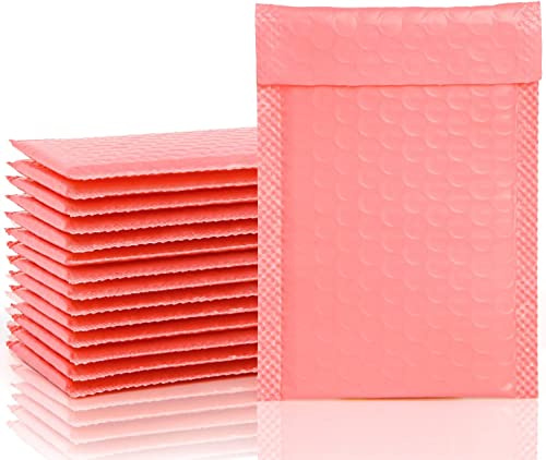 SULOLI 20 x rosa Poly-Luftpolster-Versandtaschen, Briefumschlag, Umschlag, A4, gepolsterte Umschläge, Luftpolsterfolie, Polymailer-Taschen für Versandverpackung, Versand, selbstklebend (22 x 30 cm)