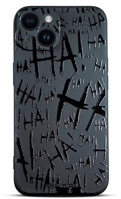 SIMPLYMDRN Slim for iPhone 14 Plus Case - Joker Haha Design - Cool Case for Men - Superhero Villain Designer Cover - Slim and Flexible (Jokester Black)