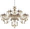 Ridgeyard Moderner Kronleuchter Kristall Cognac Großer 95cm mit 15 Armen Acrylglas Acrylglas Prismen klar Hängelampe Barock Hängeleuchte E14 15-flammig Kerzen Lüster Lampe Wohnzimmer für Wohnzimmer