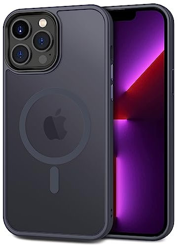 CACOE for iPhone 13 Pro Case with Camera Protection, Compatible with MagSafe, Shockproof Scratch-Resistant Magnetic Back Phone Cover for iPhone 13 Pro Case Dark Blue