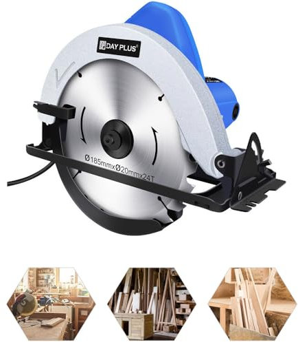 Sega circolare elettrica 900W per utensili a mano per lavorazione del legno con lama da 180mm sega circolare elettrica compatta velocità massima 5000rpm angolo di taglio 45 °