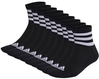 adidas 9 Paar C Sportswear MID 9p Mid Cut Socken Unisex Sportsocken, Farbe:Black, Socken & Strümpfe:43-45