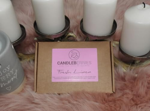 Fresh Linen Wax Melts | 20x 7g Strong Scented | Luxury Gift Set Wax Melts | Over 100Hrs Burn Time Per Box | Vegan & Pet Friendly | Cruelty & Eco Friendly | Handcrafted UK