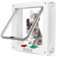 Katzenklappe Hundeklappe 19 * 20 * 5.5cm, Katzenklappe Innentür, Katzentür mit 4-Wege-Schloss für Katzen und Kleine Hunde,Einfach zu Installierende für Wand, Holztür, Upvc Innentür, Ziegelwände