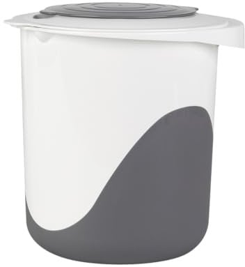 EUROHOME Rührschüssel aus Kunststoff - Hefeteigschüssel mit passendem 2-teiligen Deckel - Servierschüssel mit Spritzschutz - Plastikschüssel 1,7 L mit rutschfestem Boden - Backschüssel 11 x 14,5 cm