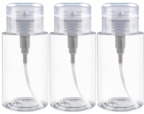 3 stück 200ml Pumpflasche,Dispenser Pumpspender Nagellackentferner Nagellackentferner Flasche Hälter für für Nail Art Tool Set Pumpflasche für Flüssigkeiten - Nagellackentferner, Remover Maniküre