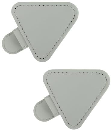 Auliuse 2 Packs Sunglasses Holder for Car Sun Visor Accessories, Magnetic Leather Sunglass Holder, Eyeglass Hanger Clip for Car, Car Universal Car Visor Accessories for Men Women(Grey)