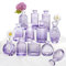 Lot de 12 petits vases violets en verre nervuré moderne pour décoration de mariage, décoration vintage, centre de table, décoration d’intérieur