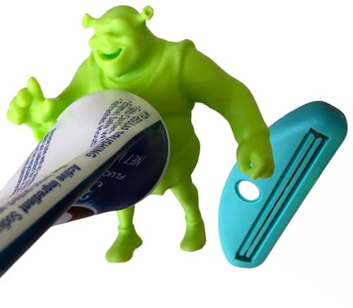 BenBig Lustiger Zahnpasta-Aufsatz und Zahnpasta-Quetscher, Zahnpasta-Spender, 3D-gedruckte Trick-Requisiten, Geschenk für Freunde, geeignet für Standard-Zahnpasta, Grün