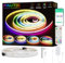 PAUTIX WIFI RGB Smart IC COB LED Streifen Kit 5M,24V Pixel Adressierbare Regenbogen Farbwechselnde LED Band Smart Funktion mit Alexa und Netzteil für DIY Beleuchtung Projekte