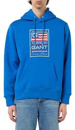 GANT Herren Graphic Sweat Hoodie Kapuzenpullover, Lapis Blue, XXXXL