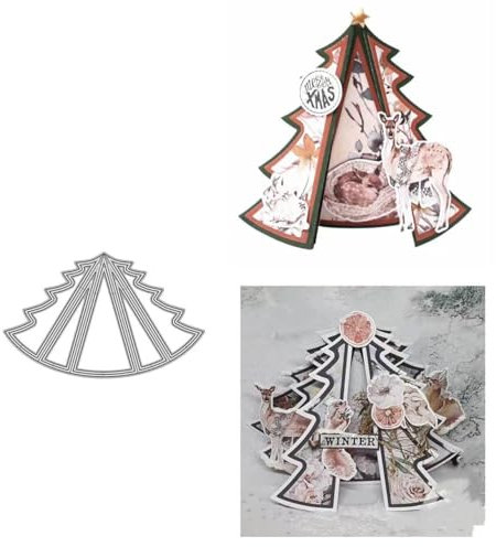 3D Weihnachtsbaum Karten Stanzschablonen Weihnachten Falten Karten Stanzen für DIY ScrapBooking Album Dekorative Papier Handwerk und Karten Herstellung