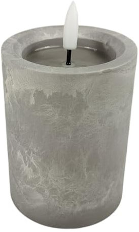 FTWDesign LED-Stumpenkerze in Betonoptik - Industrial Living Deko