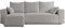 4ALL HOME Ecksofa mit Schlaffunktion Tobi 246x145 cm - Couch - Sofa mit Bettkasten - Eckcouch - L-Form - Schlaffsofa - Schlafsofa mit Bettkasten - Universal (Centaur 02 Hellgrau)