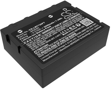 TECHTEK Battery 2000mAh compatible with [Ledlenser] H7 SE, H7R, H7R CR, SE, HR7.2 replaces 603040