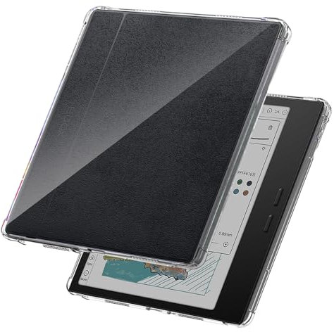 MEMELOKA Funda para BOOX Tablet Go Color 7 Gen II/Go Color 7 Gen 2 7 Pulgudas, Transparent Suave TPU Anti-Scratch con Reforzada Silicona Bumper, Anti-Choques Carcasa Protectora