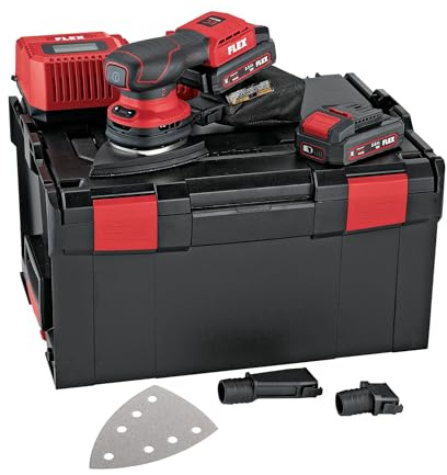 FLEX Aktion Akku-Deltaschleifer ODE 2-100 18-EC/2.5 Set + Schleifpapier-Set (Abmessungen 228 × 100 × 140 mm, Gewicht 1 kg, 18 V Akku) 534500