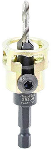 Amana Tool - 55239 Carbide Tipped Adjustable Countersink with Depth-Stop 3/8 Dia x 49 Degr