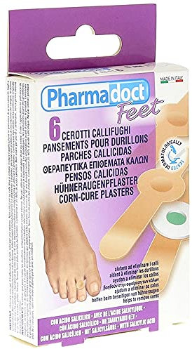 6 pansements coricides pour cors aux pieds durillons et œils de perdrix