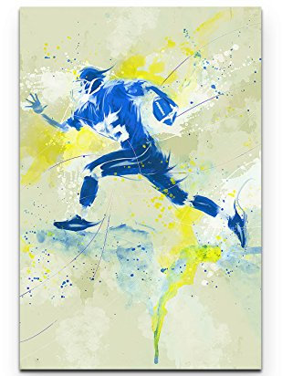 Paul Sinus Art American Football 90x60cm auf Leinwand gespannt fertig zum aufhängen