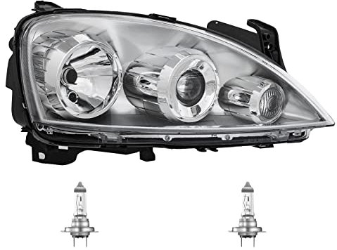 EISENFELS Bundle Set 70779776 Scheinwerfer rechts + Leuchtmittel H7 Classic kompatibel mit Corsa C F08 F68