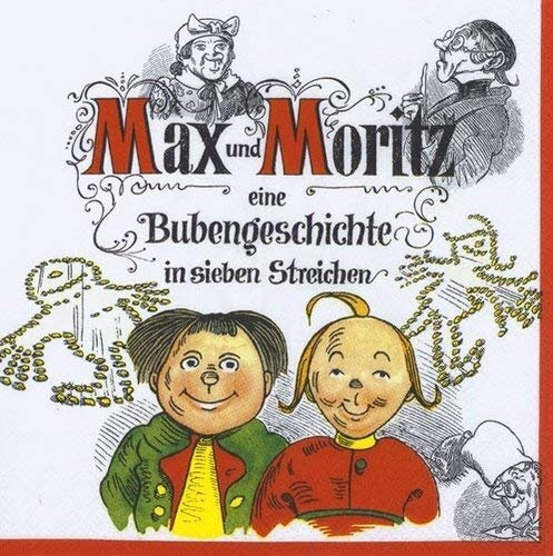 20 Servietten Max und Moritz | Tischdeko | Kinder | 33x33cm
