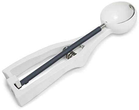 Lacor - 67040 - Cuillère à Crème Glacée, Ration de Boule de Crème Glacée, Biscuit et Pâte de Fruit, Lave-vaisselle Amical, 5cm, 24 Boules/L, 22cm, Blanc
