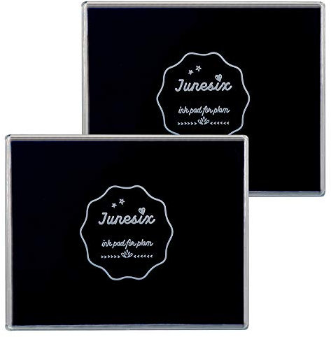 Stempelkissen, groß, waschbar, für Scrapbooking, Fingermalfarbe, Stempelkissen für Kinder, für Gummistempel, DIY-Karten, Gemälde, Baby-Fußabdruck, Handabdruck (2 Schwarz)