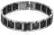 Flongo Herren Keramik Magnetarmband Porzellan Therapie Kugel Gesundheit Armband Armreif Schmuck Männer Accessoires Silber