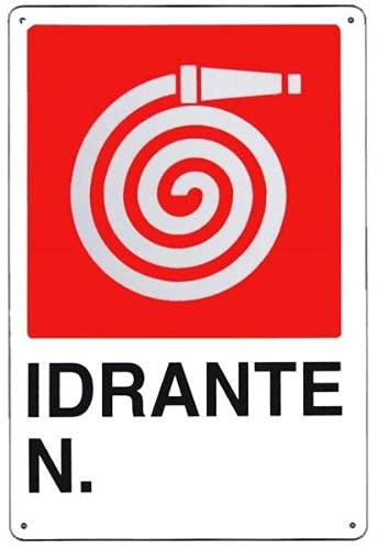 Cartelli segnaletici in pvc per Aziende e Privati Gamma completa (Idrante n° 20 x 30 cm)