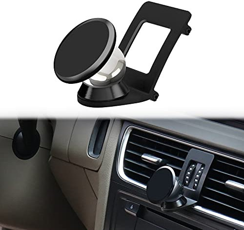 Cookiss Soporte magnetico movil Coche Compatible con Audi A4 B8 y Audi A5 8T Adecuado para Smartphone y GPS con Soporte Móvil para Coche de Coche, visión Ajustable de 360 Grados (Negro)