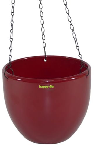 happy nature Keramik Hydro Blumenampel Venus 13/12 weinrot Ø 17.5 cm H 15 cm