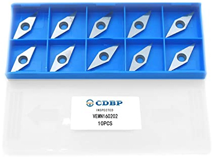 CDBP Inserti Diamantati 10×28mm per Tornio Legno,Punta 4.3mm per Profilature e Intagli,Utensili Professionali e Fai da Te,10pezzi
