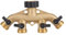 Connecteur en laiton de tuyau jardin 3/4Inch, 3/4 Inch Brass 4 Way Hose Pipe Splitter Nozzle Switcher connecteurs robinet commutateur bec diviseur manières pour l'irrigation jardin(European Thread 3