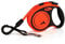 flexi Xtreme XS Gurt 3 m schwarz, extrem beißfester oranger Gurt, extra robuste Roll-Leine für Hunde bis 15 kg