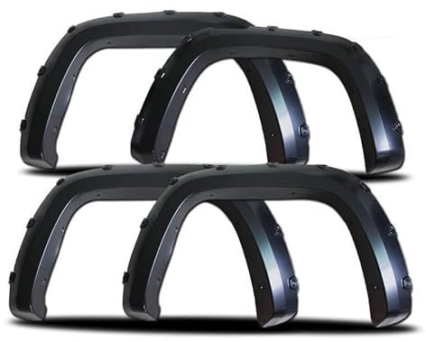 Auto Schmutzfänger 9 Zoll Für VW Für Amarok 2009 2010 2011 2012 2013 2014 2015 2016 2017 2018 Doppelkabine Fender Flare Auto Schmutzfänger Autozubehör Kotflügel Schlamm Klappen (Farbe : Matt-schwarz