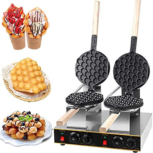 JIADUOFU Electric Non-stick Egg Bubble Waffle Maker, Puff Bubble Waffle Egg Waffle Maker-rotated 180 Degree, Suitable for Family Desserts and Commercial Takeout,220v
