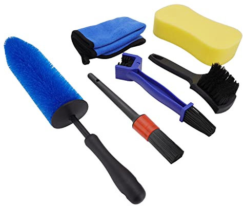 AnXin kit nettoyage chaine moto Lot de 6 brosses de nettoyage universelles pour chaîne de moto, vélo, motocross