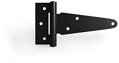 Gartentorschranier Kreuzgehänge Ladenband Scharner Türscharnier T-Band T-Scharnier Torbscharnier (Schwarz, 109mm)