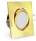 CONCEPTRUN LED Einbaustrahler quadratisch schwenkbar Gold Messing Optik Einbauleuchte Strahler 68mm-85mm Einbaudurchmesser inkl. Fassung und Leuchtmittel in kaltweiß GU10 230V (Modell: QD40)